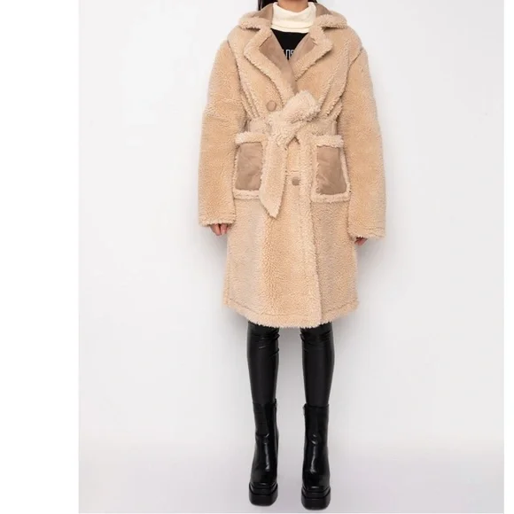 AKIRA REVE BORG TRENCH COAT - Picture 6 of 16